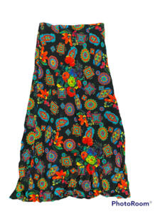 Vintage Lady Fashion 90’s Skirt Straight Size 2 Size 4 Black Floral